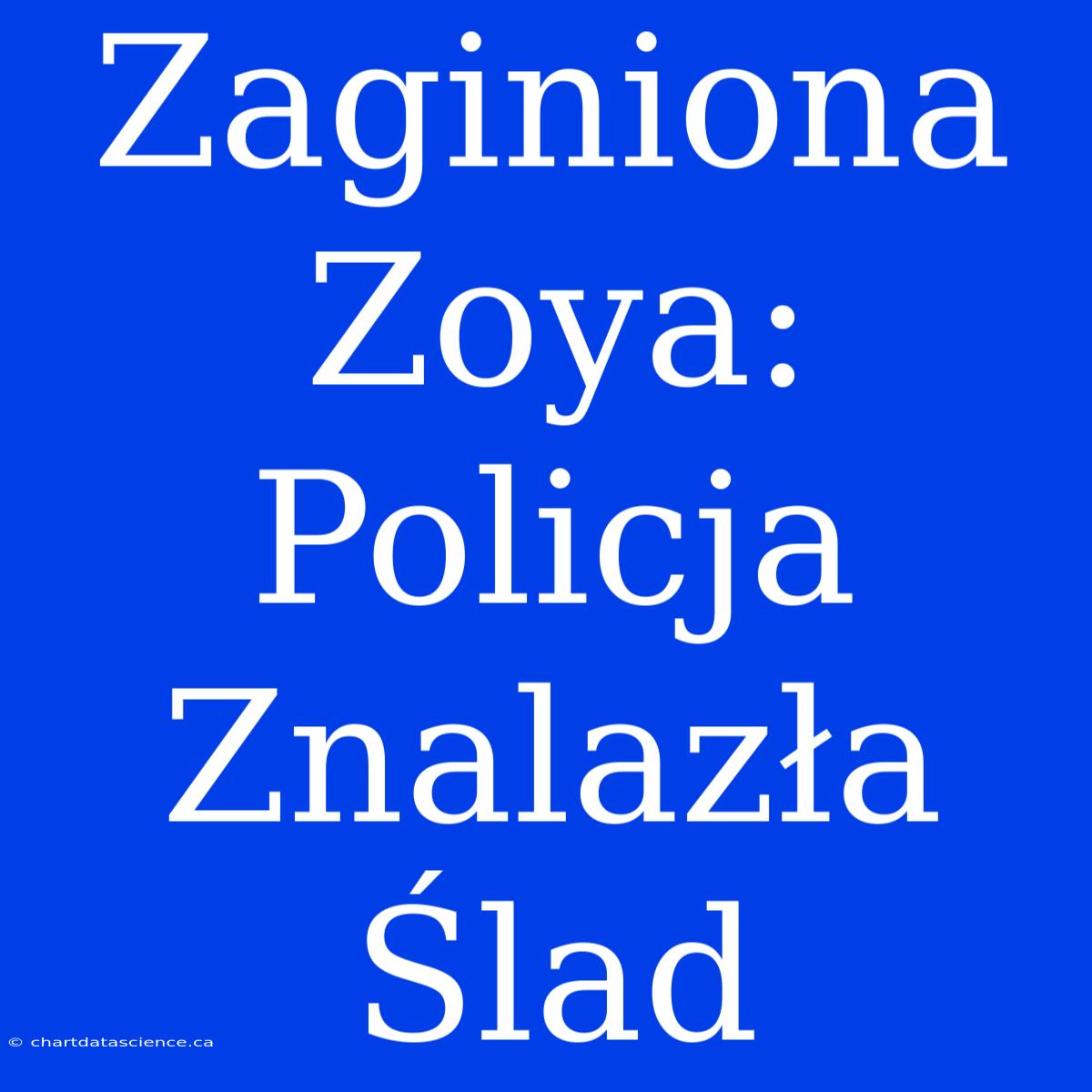 Zaginiona Zoya: Policja Znalazła Ślad