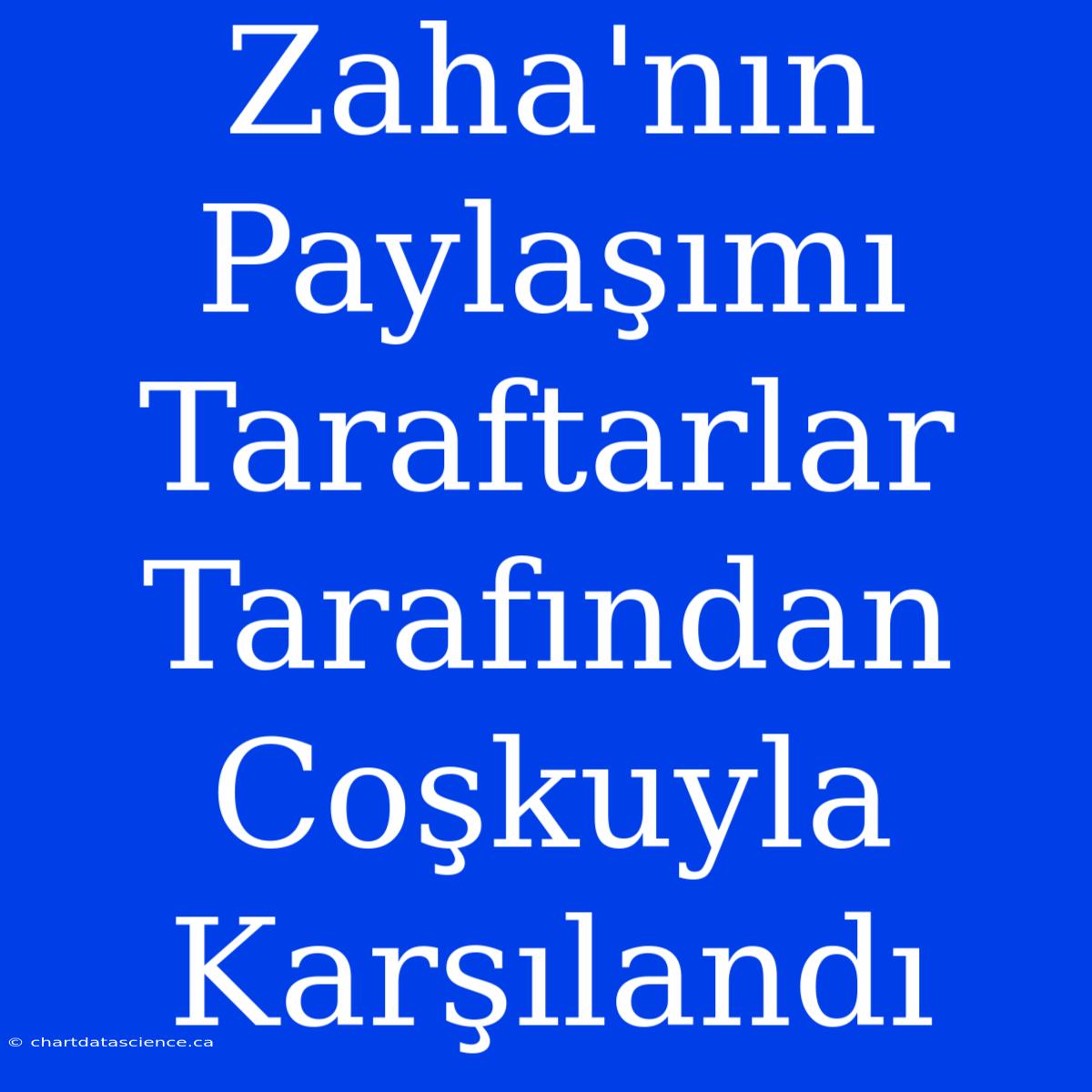 Zaha'nın Paylaşımı Taraftarlar Tarafından Coşkuyla Karşılandı