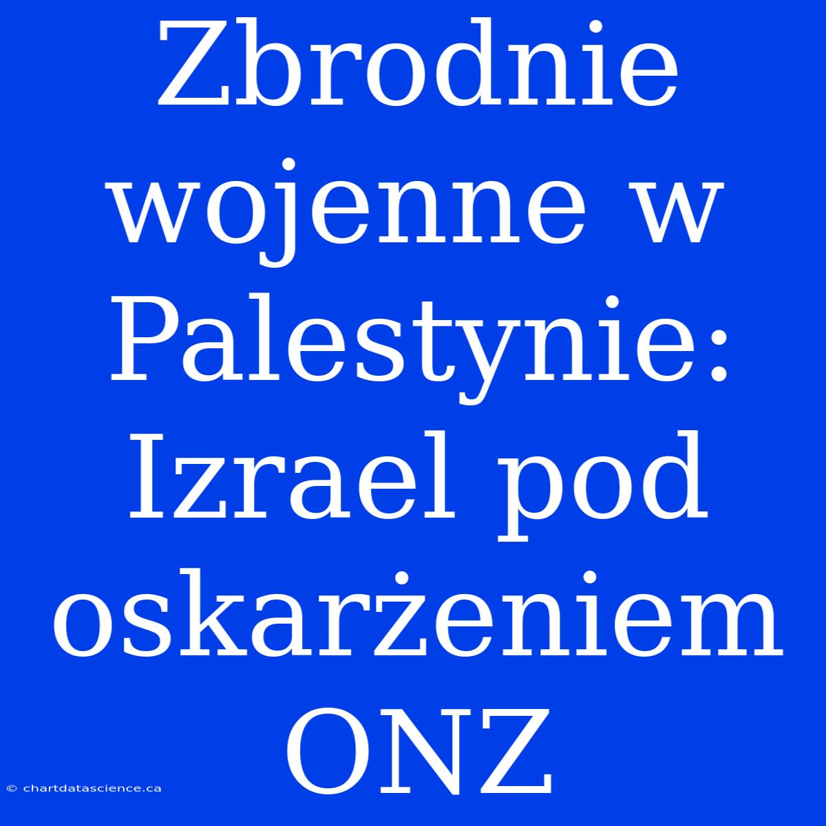 Zbrodnie Wojenne W Palestynie: Izrael Pod Oskarżeniem ONZ