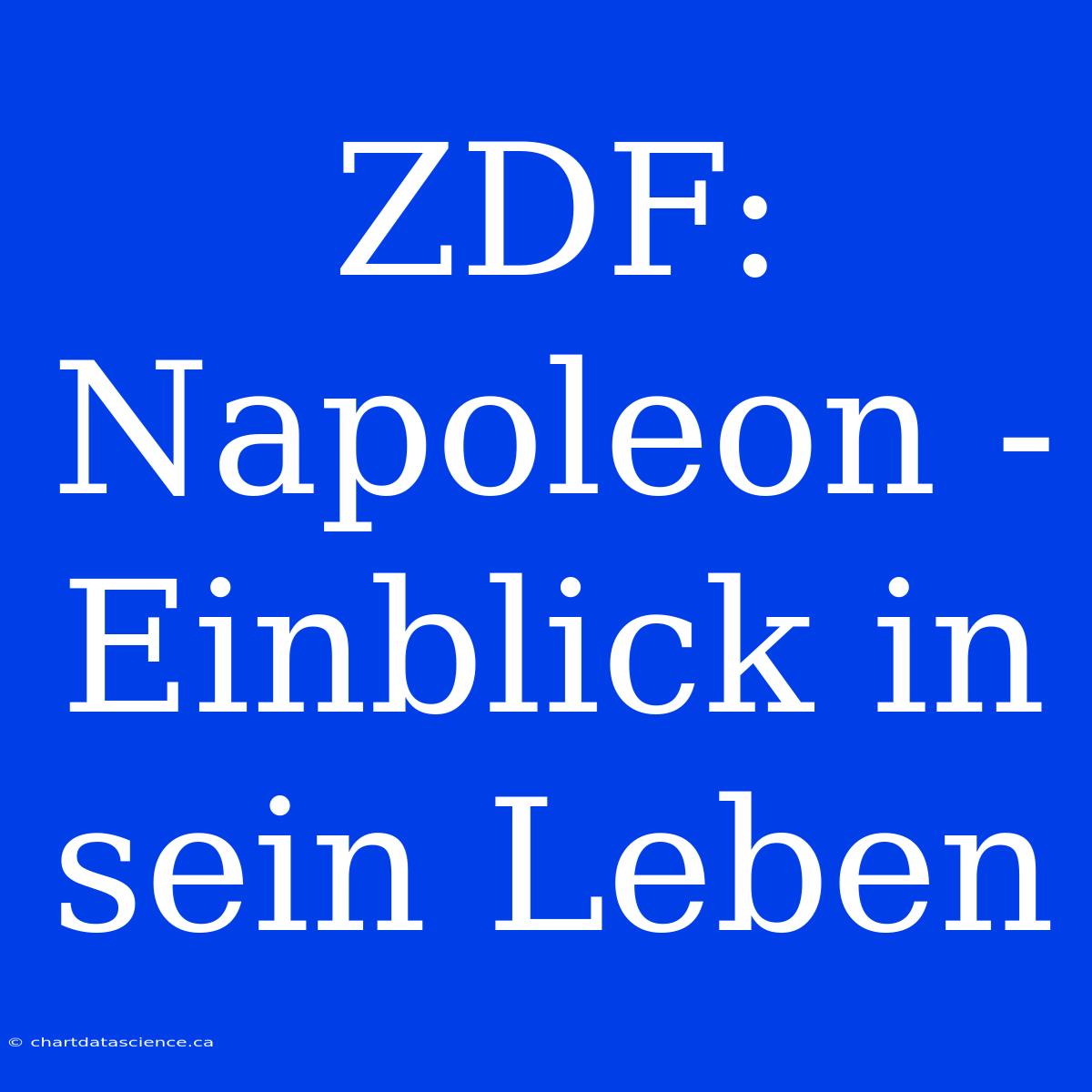 ZDF: Napoleon - Einblick In Sein Leben