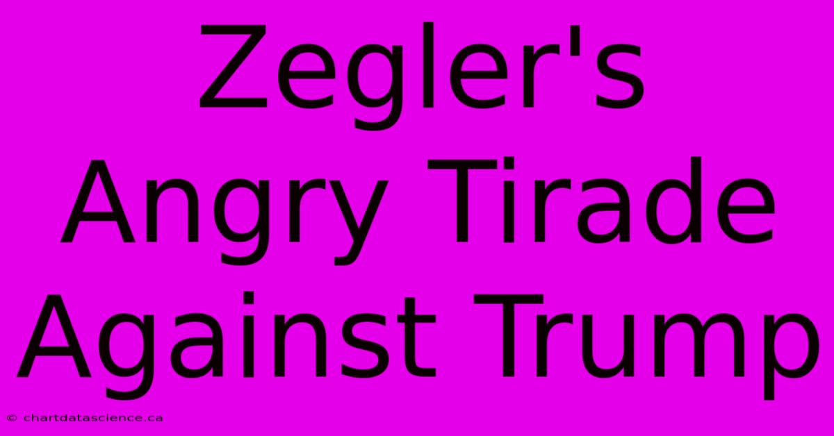 Zegler's Angry Tirade Against Trump