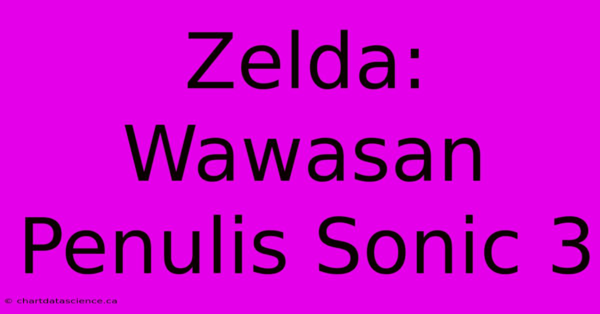 Zelda: Wawasan Penulis Sonic 3