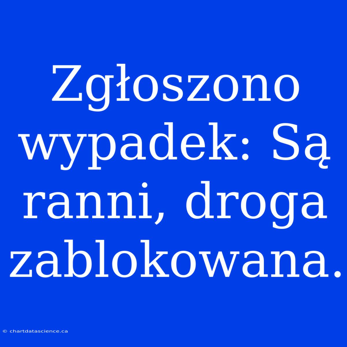 Zgłoszono Wypadek: Są Ranni, Droga Zablokowana.