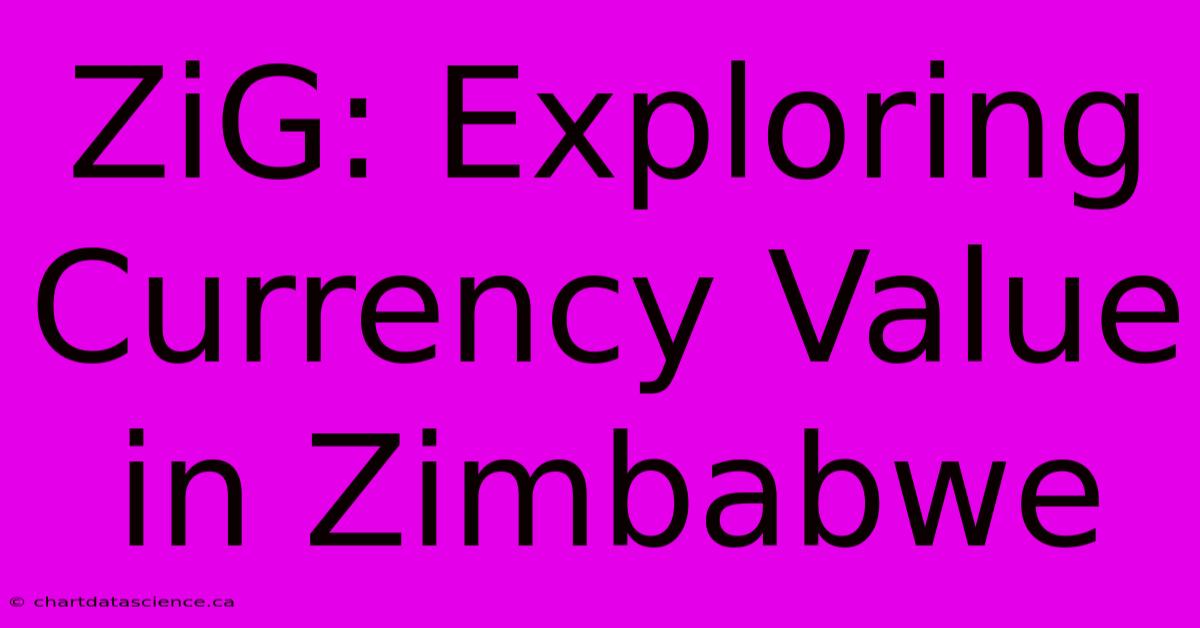 ZiG: Exploring Currency Value In Zimbabwe