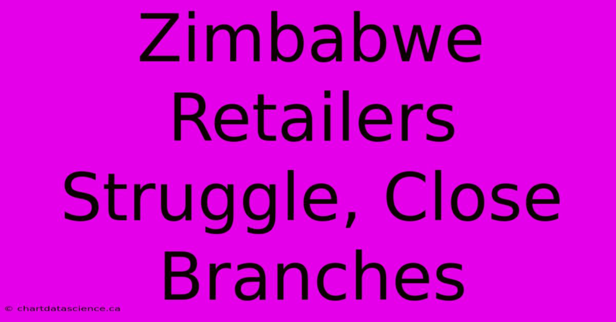 Zimbabwe Retailers Struggle, Close Branches 