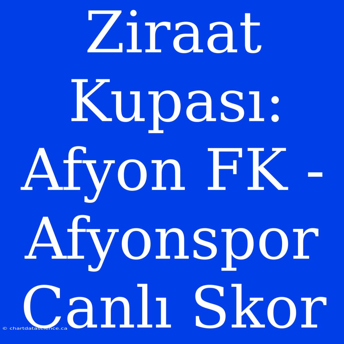 Ziraat Kupası: Afyon FK - Afyonspor Canlı Skor