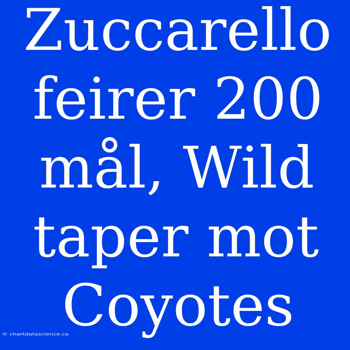 Zuccarello Feirer 200 Mål, Wild Taper Mot Coyotes