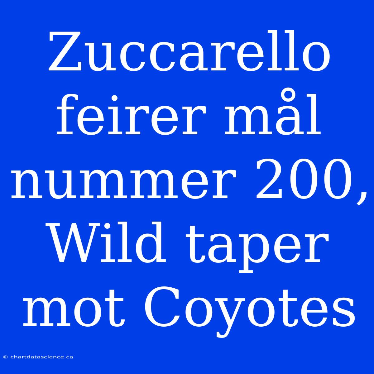 Zuccarello Feirer Mål Nummer 200, Wild Taper Mot Coyotes