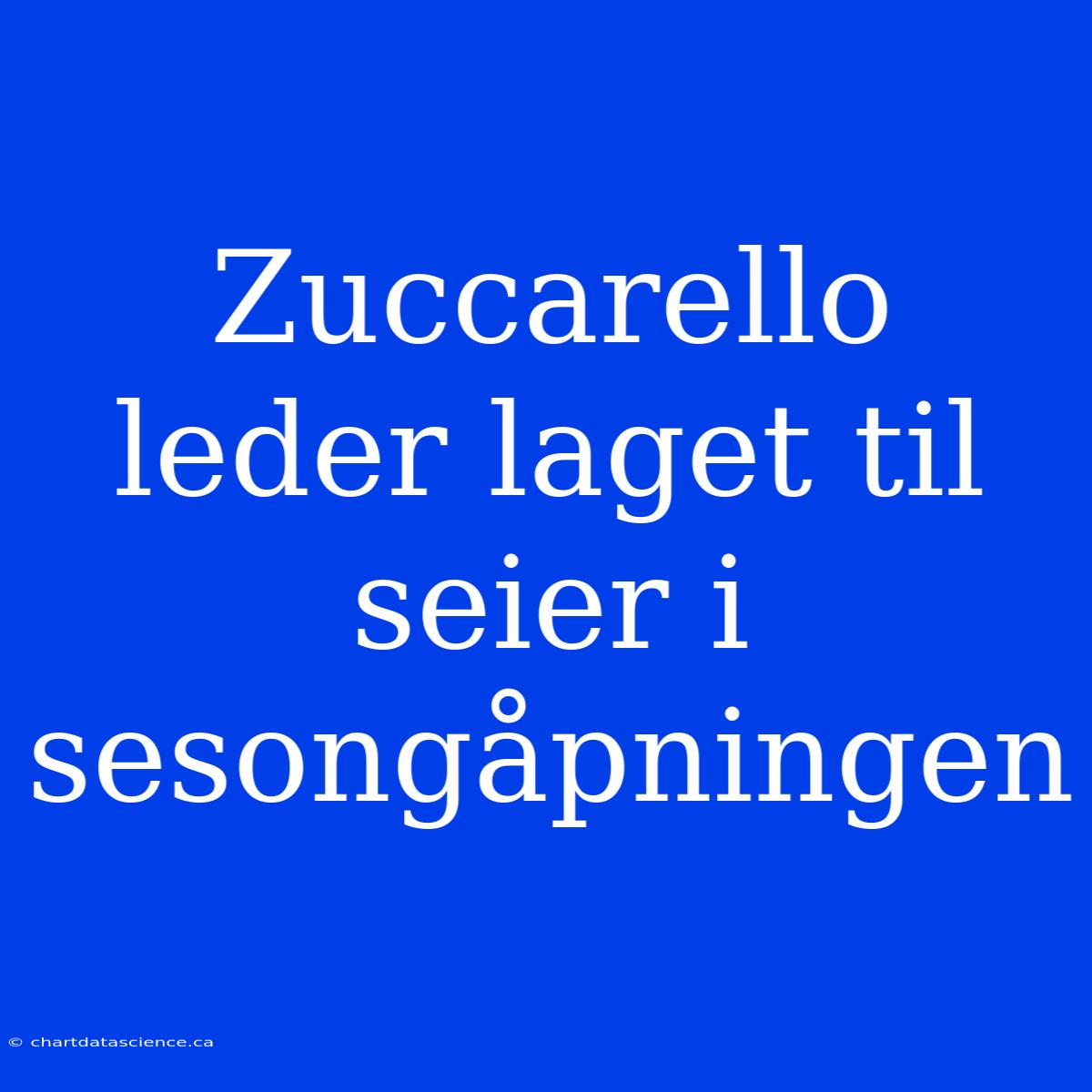 Zuccarello Leder Laget Til Seier I Sesongåpningen