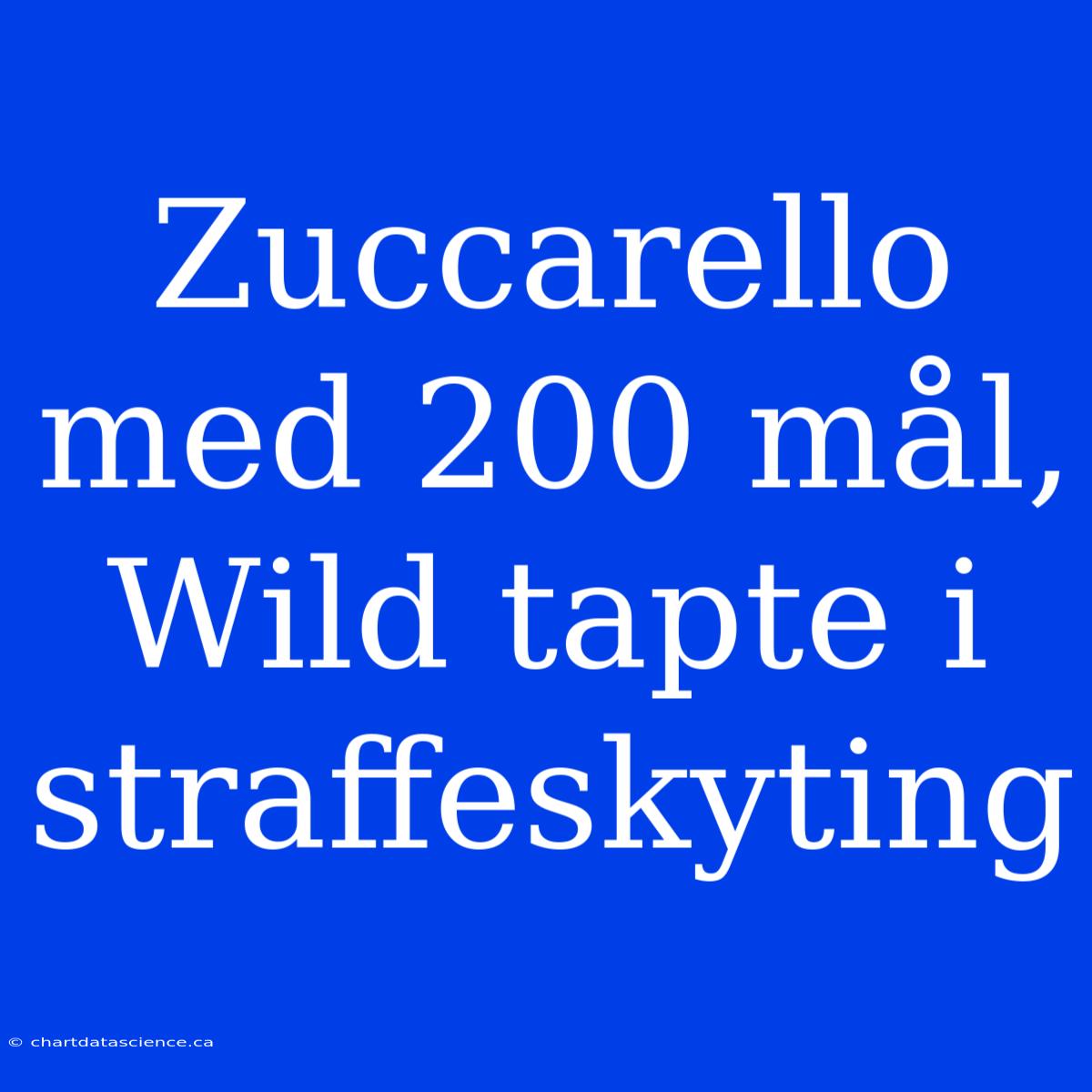 Zuccarello Med 200 Mål, Wild Tapte I Straffeskyting