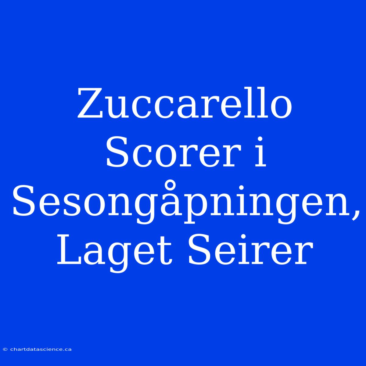 Zuccarello Scorer I Sesongåpningen, Laget Seirer