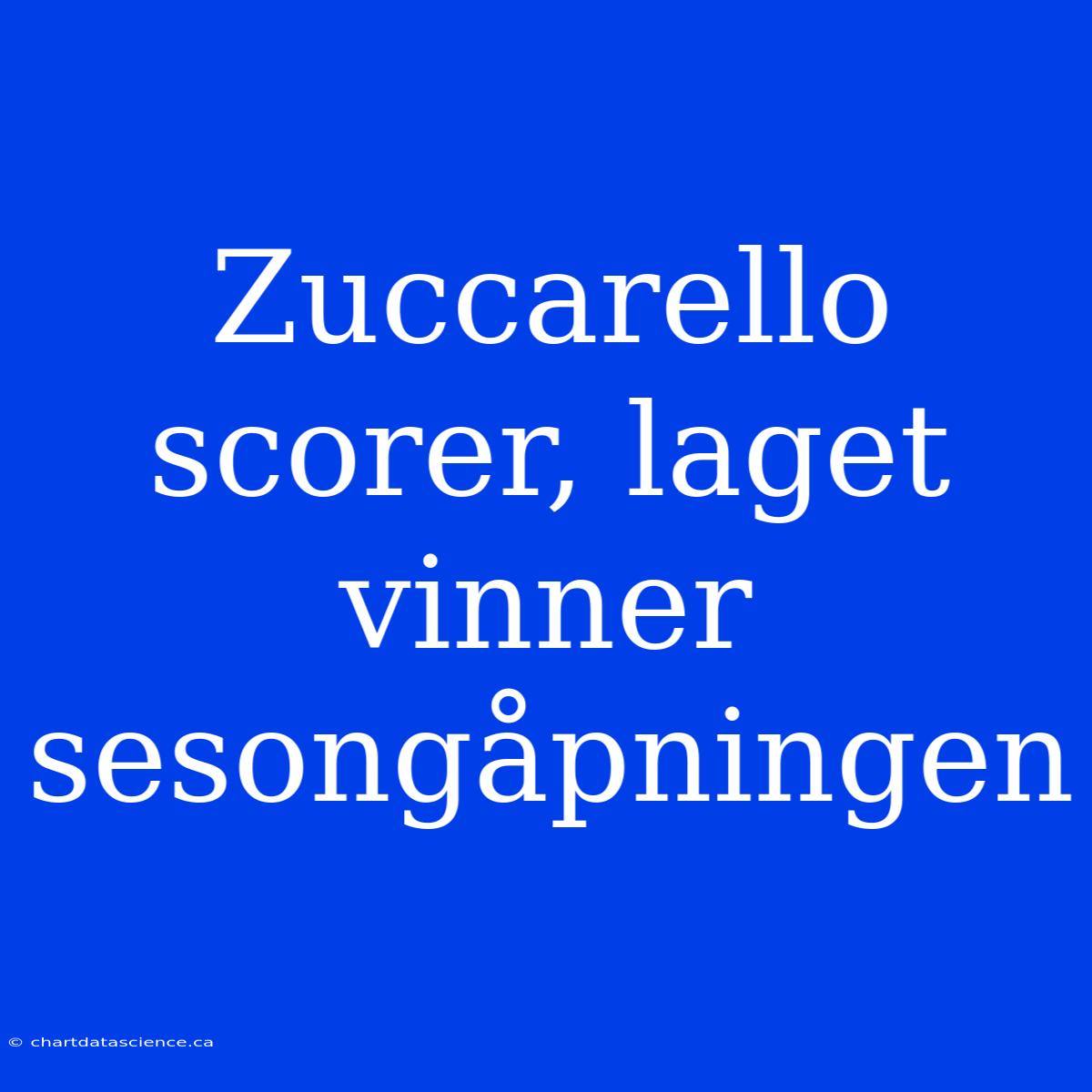 Zuccarello Scorer, Laget Vinner Sesongåpningen