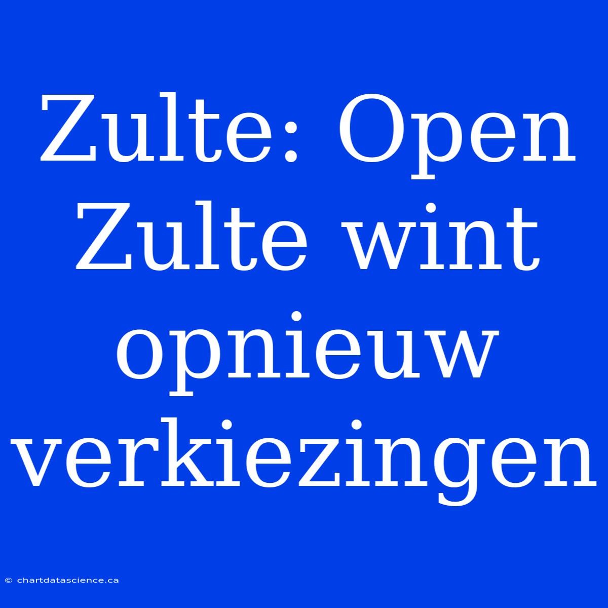 Zulte: Open Zulte Wint Opnieuw Verkiezingen