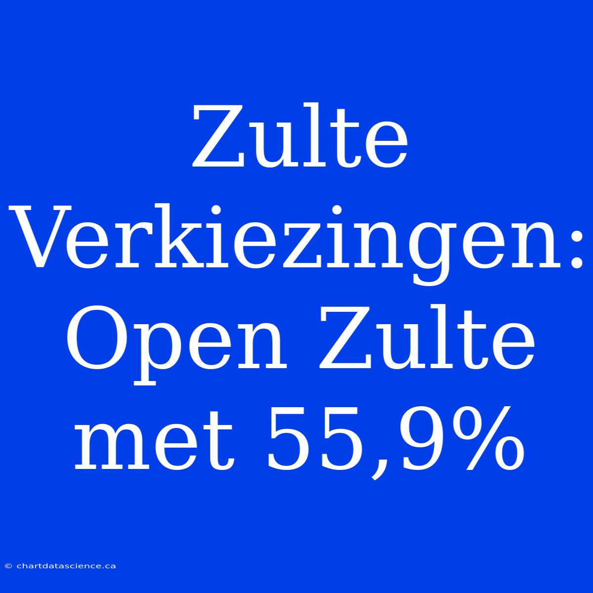 Zulte Verkiezingen: Open Zulte Met 55,9%