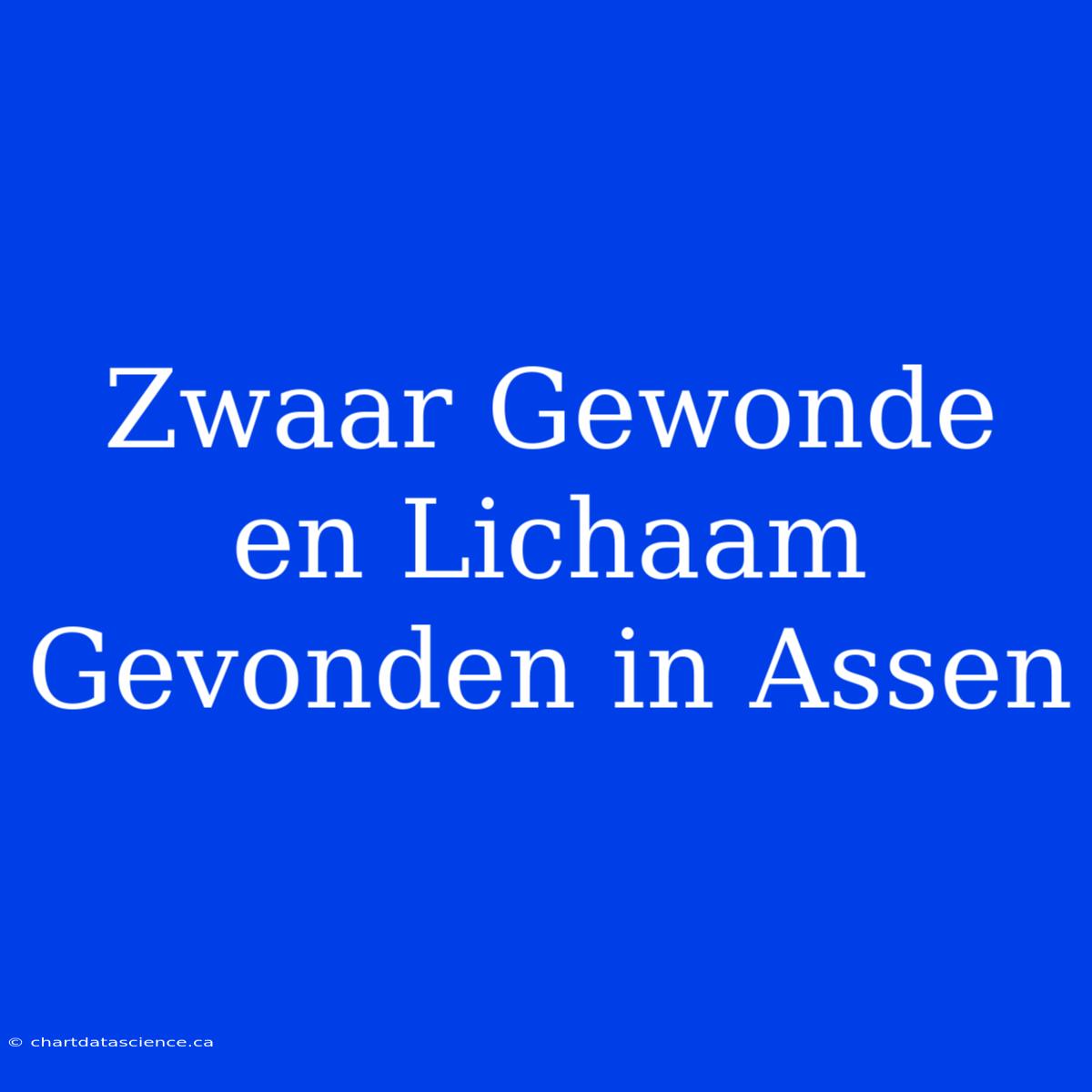 Zwaar Gewonde En Lichaam Gevonden In Assen